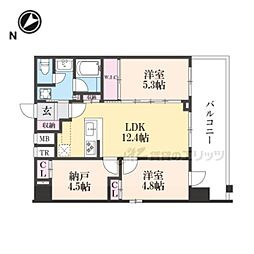 GRAND LUCE 10階3LDKの間取り