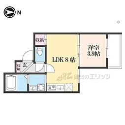 ＳＡＫＵＲＡ　ＲＩＶＥＲ 3階1LDKの間取り