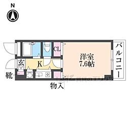 サンモール 1Kの間取図画像
