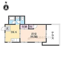 サイレンスハイム 1DKの間取図画像