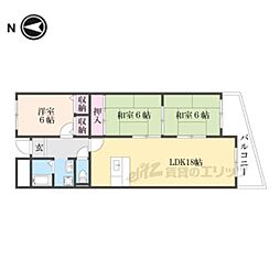 ヴィルヌーブエスト 3LDKの間取図画像