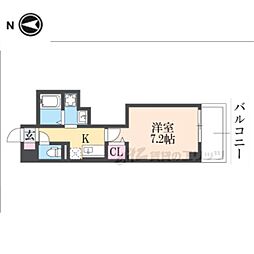 オリエントレジデンス門真栄町 1Kの間取図画像