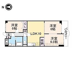 センターロイヤル 3LDKの間取図画像