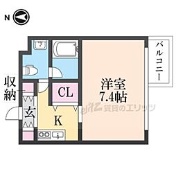 GROOVE城東 1Kの間取図画像