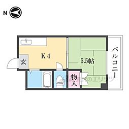 エルドムス陽光一番館 1Kの間取図画像