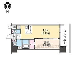 プレジオ永和ASIAN 1LDKの間取図画像