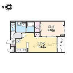ブライト中野 3階1LDKの間取り