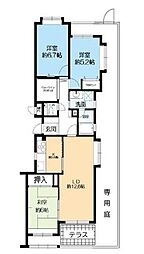 王子公園シティハウス 3LDKの間取図画像