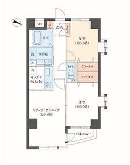 2LDK 間取り