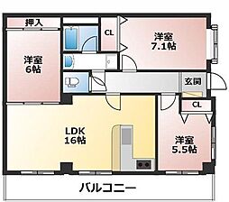 間取図画像 3LDK