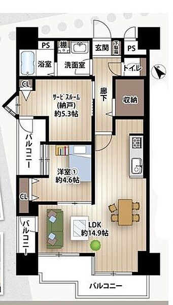間取り：328000673411