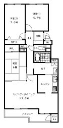 ロピア石山通 3LDKの間取図画像