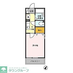 東武伊勢崎線 一ノ割駅 徒歩11分の賃貸アパート 1階1Kの間取り