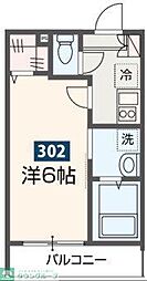 東武伊勢崎線 武里駅 徒歩9分の賃貸アパート 3階1Kの間取り