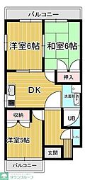 湘南新宿ライン宇須 蓮田駅 徒歩7分の賃貸マンション 3階3DKの間取り