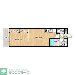 東武伊勢崎線 武里駅 徒歩8分の賃貸アパート 1階1LDKの間取り