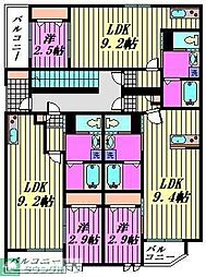 湘南新宿ライン宇須 蓮田駅 徒歩9分の賃貸アパート 1階1LDKの間取り