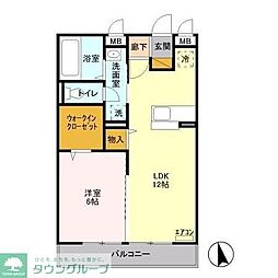 東武野田線 東岩槻駅 徒歩11分の賃貸アパート 3階1LDKの間取り