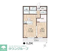 東武野田線 岩槻駅 徒歩24分の賃貸アパート 2階1LDKの間取り