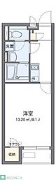レオネクストくおれ2 1Kの間取図画像