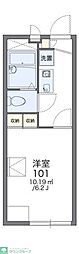 レオパレスサンプラザ2 1Kの間取図画像