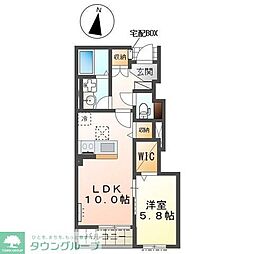 吉川市吉川美南アパート新築工事(仮 1LDKの間取図画像