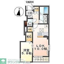 吉川市吉川美南アパート新築工事(仮 1LDKの間取図画像