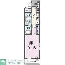 スプレンドーレ 1Kの間取図画像