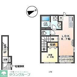 ルナーヴィラージュ 1LDKの間取図画像