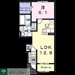 メゾンフクール1 1LDKの間取図画像