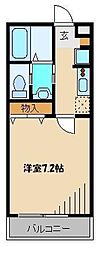 ブレジオ祥 1Kの間取図画像