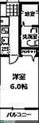 東武日光線 幸手駅 徒歩11分の賃貸アパート 1階1Kの間取り