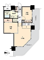 ライオンズマンション札幌スカイタワー 2LDKの間取図画像