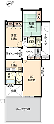 チッタナポリD棟 2LDKの間取図画像