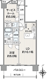 エクセレントシティ北綾瀬 1SLDKの間取図画像
