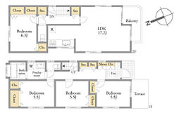 LDK17帖「南荻窪」Selection 4LDKの間取り