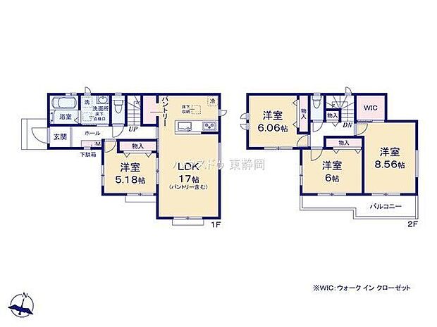 4LDKの間取りになります。