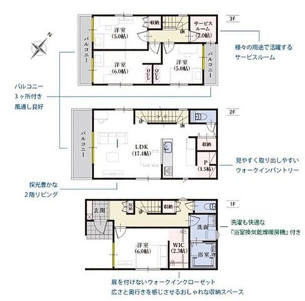 収納を意識した間取りとなっております