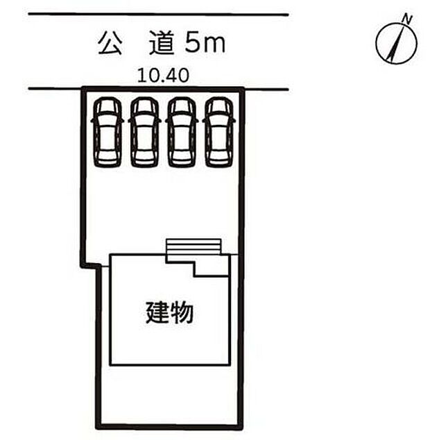 車は4台駐車可能です!玄関前にはアプローチもあり、ベビーカーの移動もスムーズです。耐震性・断熱性に優れた新築住宅で、安全・快適な暮らしを実現しませんか?