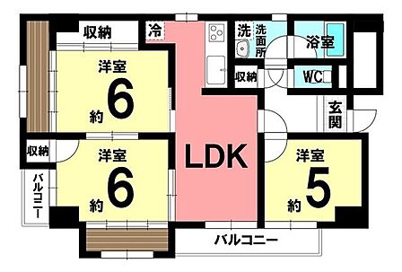 3LDK 間取り