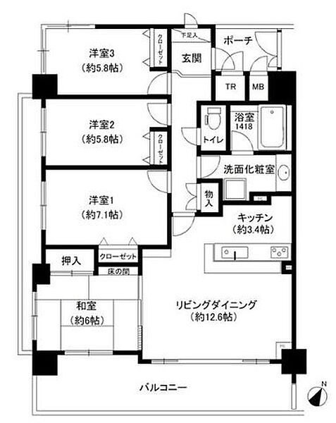 間取り：322000645334