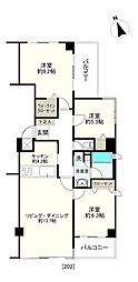 GreenHills上野毛 3LDKの間取図画像
