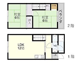 瀬川4丁目山本貸家  ｜ 大阪府箕面市瀬川４丁目（賃貸一戸建2LDK・1階・54.19㎡） その2