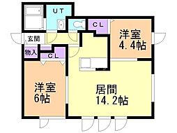 間取図画像 2LDK