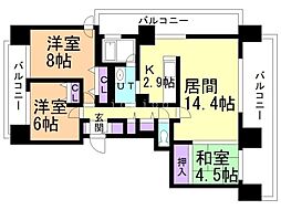 D'グラフォート琴似メトロポリス 3LDKの間取図画像