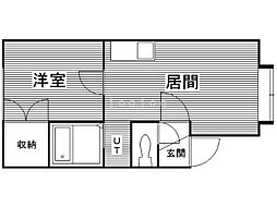 エントピア壱番館 1LDKの間取図画像