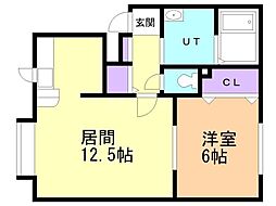 メゾン・ロワジール 1LDKの間取図画像