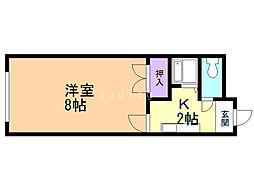 サンローム 1Kの間取図画像