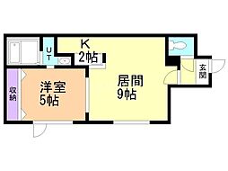 AGITO 1LDKの間取図画像