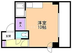 サンライズ ワンルームの間取図画像